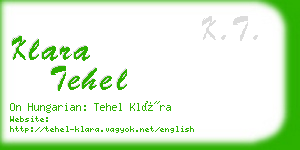 klara tehel business card